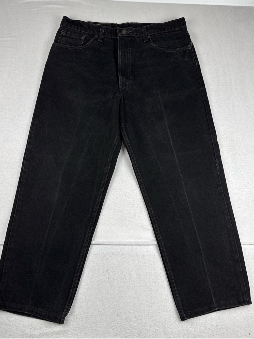 VTG 1996 Levis 550 Relaxed Fit Tapered Leg Black Jeans fits 34*27 Made in USA